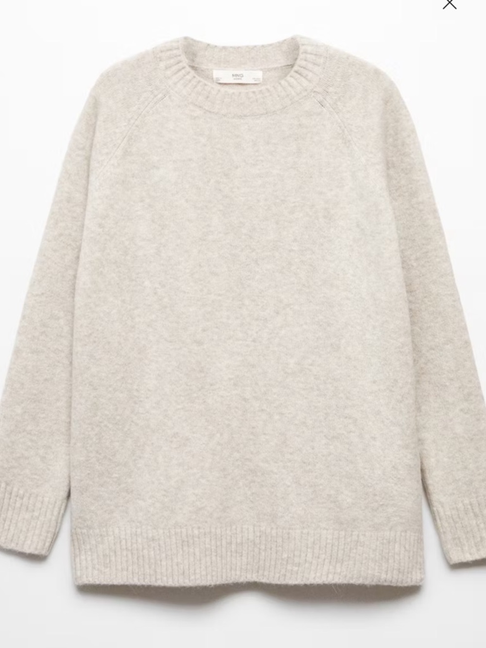 Mango Crewneck Women's Sweater in Oatmeal